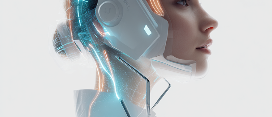 AI Robot Side Profile